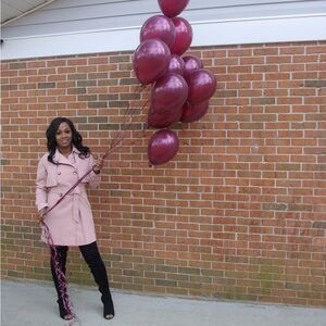 Top shop  Pink Trench Coat - Chic Double-Breasted Belted Style Size S US 2